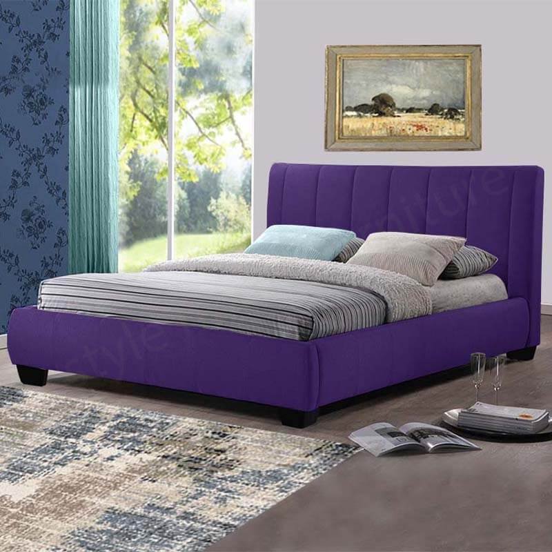 Fabric bed on sale