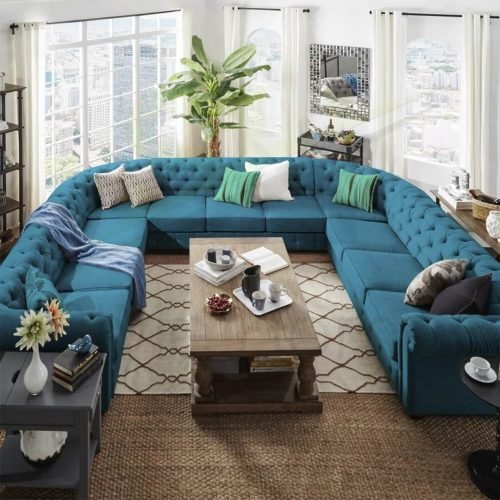 Chesterfield U-Shaped Sofa