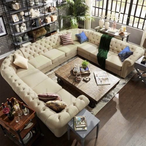 Chesterfield U-Shaped Sofa - Image 2