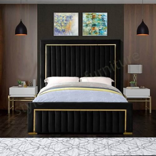 Orion Velvet Bed - Image 2