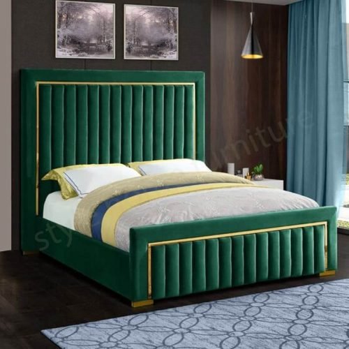Orion Velvet Bed - Image 4