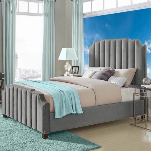 Skyline Velvet Bed - Image 3