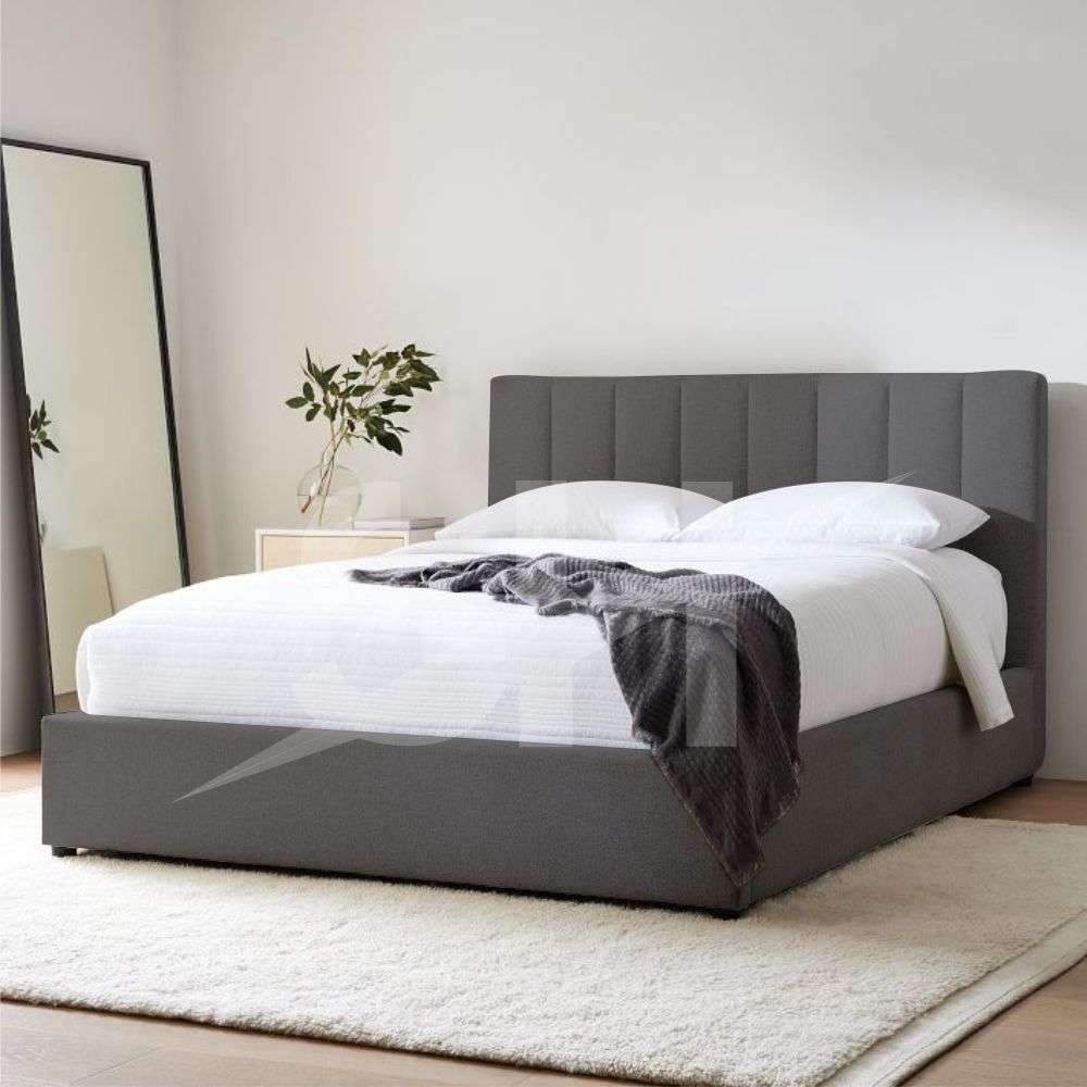 Upholstered bed shop frame double